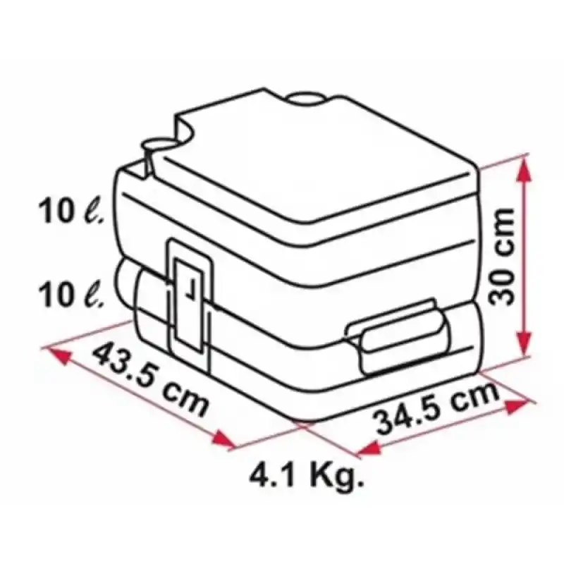 Portatif tuvalet 10 L.