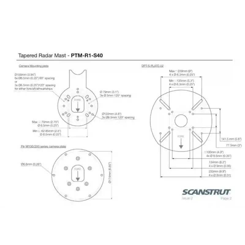 PTM-R1-S40 Montaj Ayağı. Uydu/Radar/Kamera