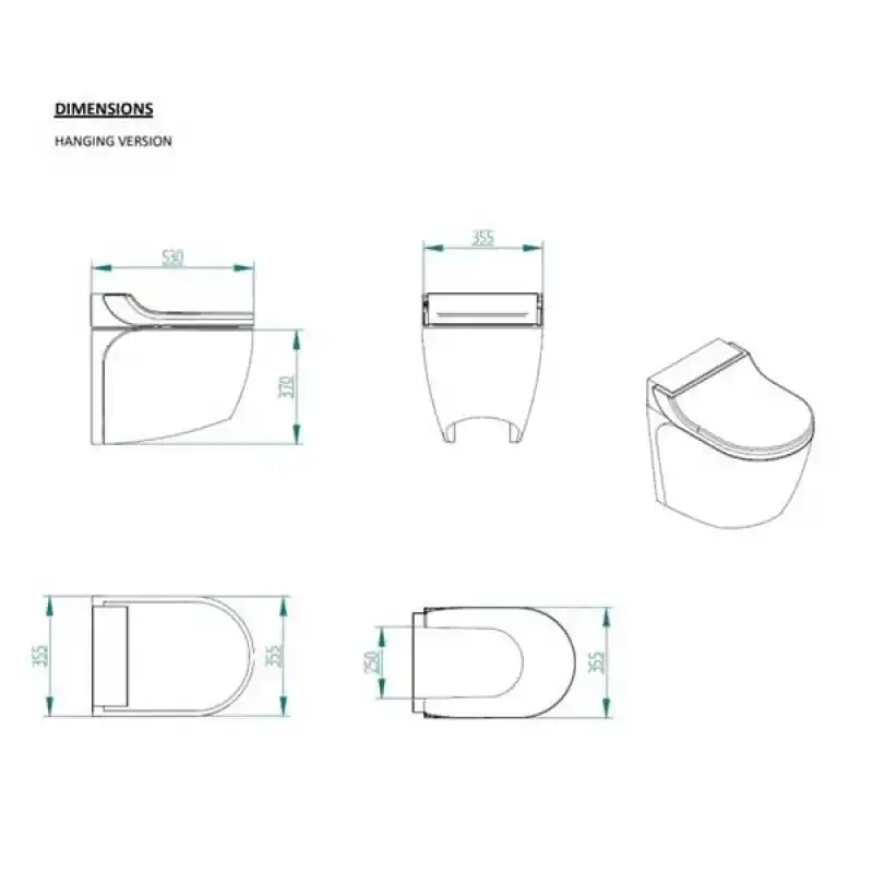 RELAX 24V GEBERİT TUVALET, BEYAZ, DUVARA MONTAJ