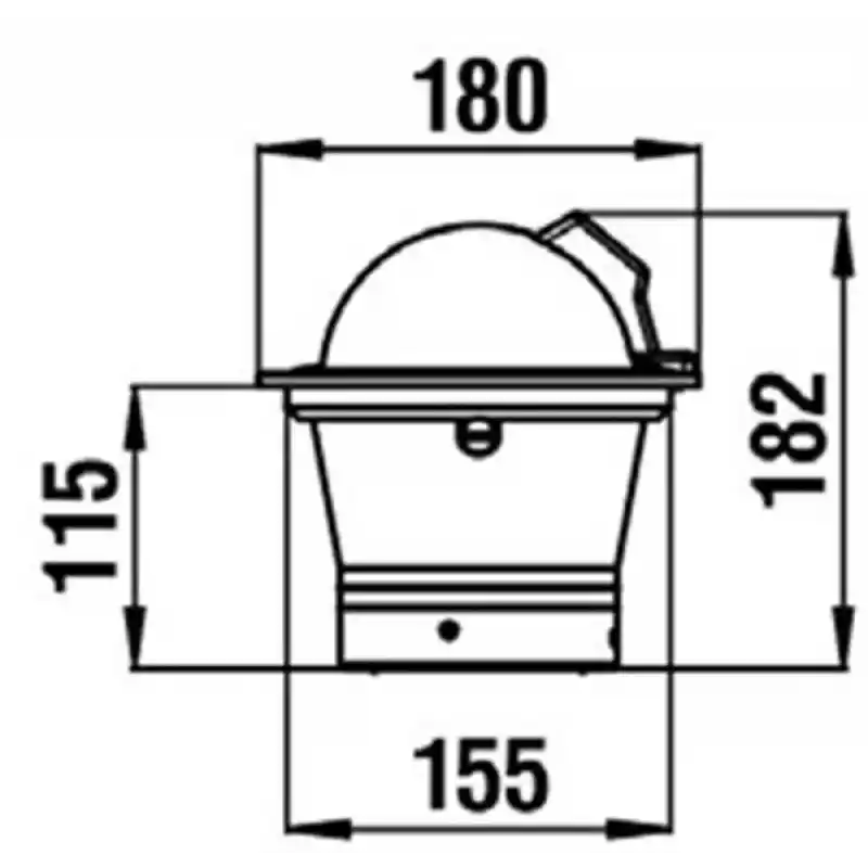 Riviera Bw1 White Star Gömme Pusula 130mm Siyah