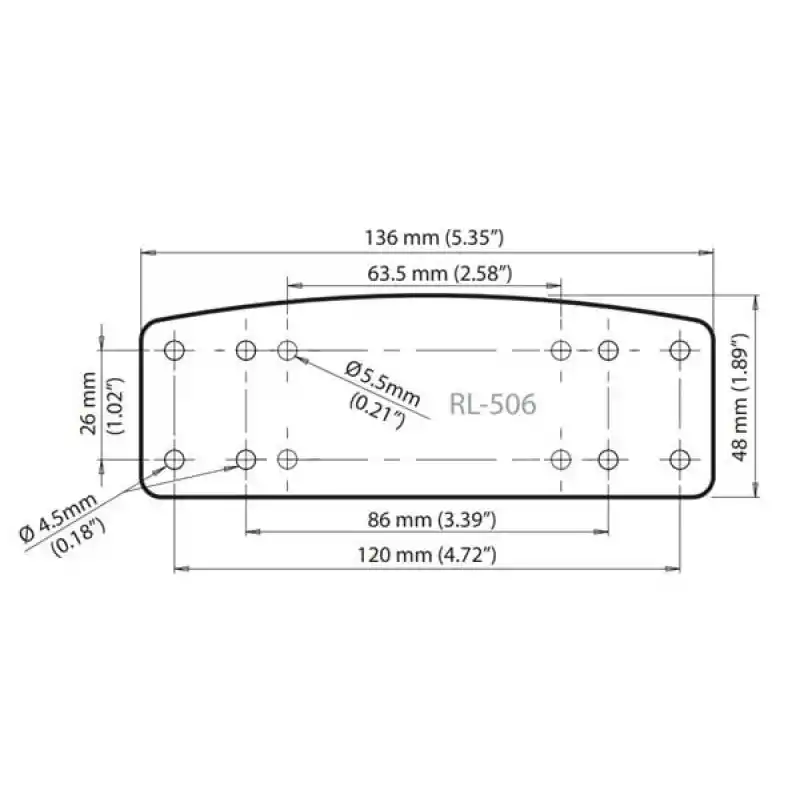 Rokk Lok Montaj Plakası Raymarine A6/A7 - RL506