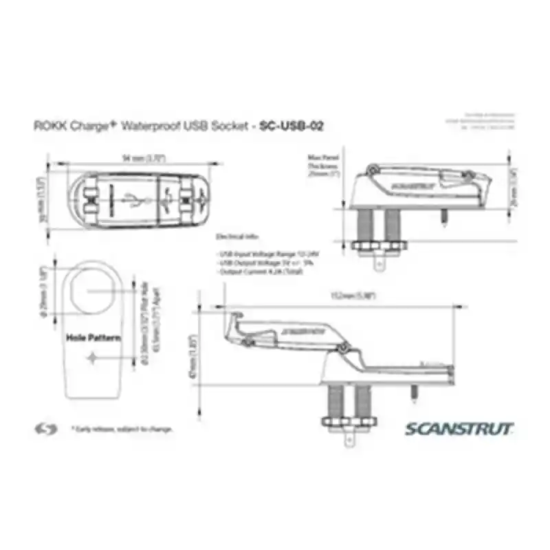 Scanstrut Rokk Çiftli Usb Soketi