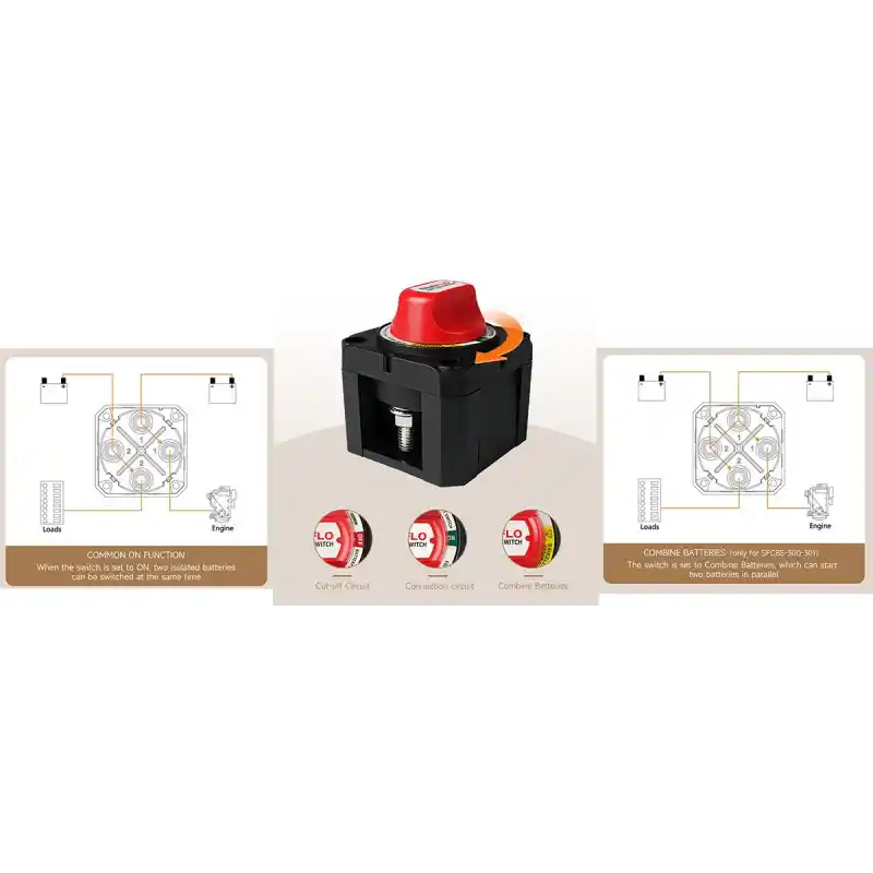 Seaflo Akü Şalteri 12-24V Çift Devreli 300 Amp