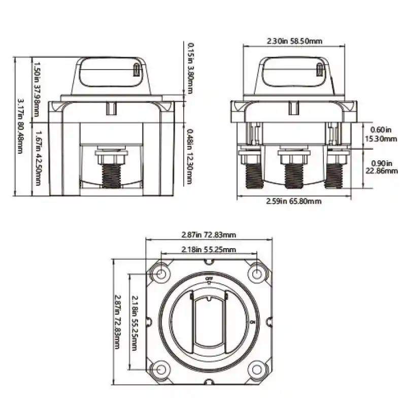 Seaflo Akü Şalteri 12-24V Çift Devreli 300 Amp