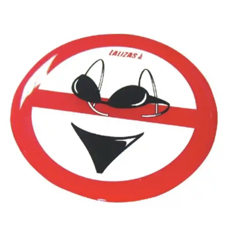 Silikon Etiket 80mm No Swimsuits