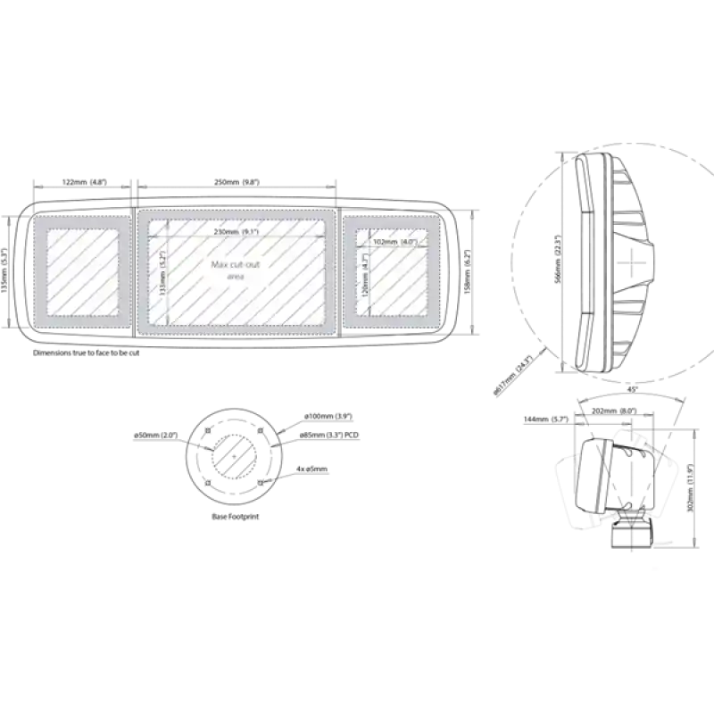 SPD-4XI-W DECK POD 4I/2I + 7 EKRAN İÇİN