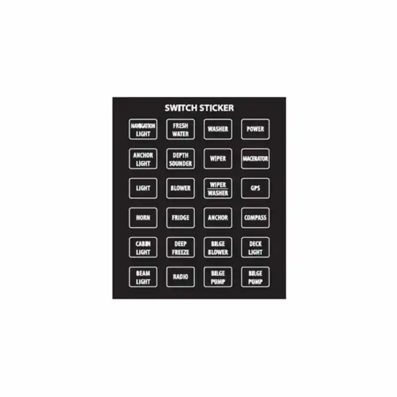 Switch Panelleri İçin Çıkartma Setleri - Yuvarlak / İngilizce