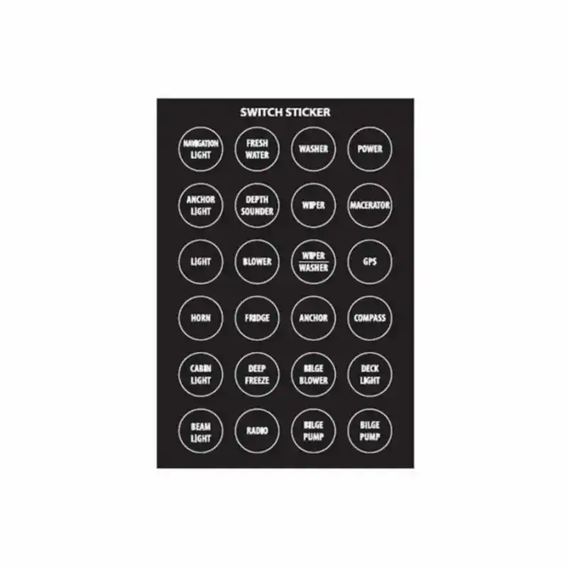 Switch Panelleri İçin Çıkartma Setleri - Yuvarlak / Türkçe