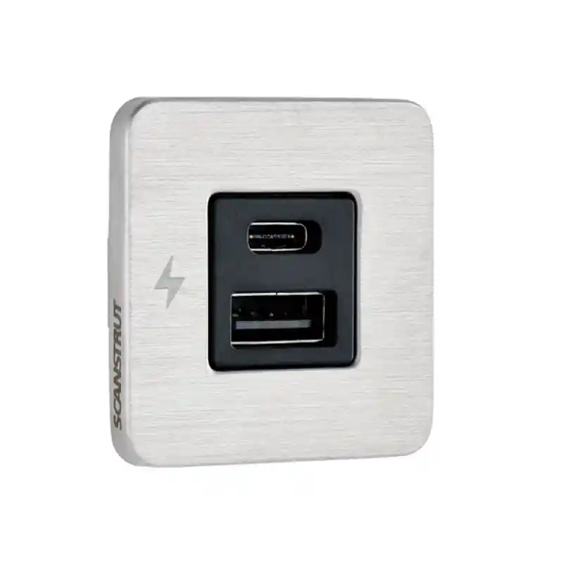 TILE-USB-A/USB-C ŞARJ SOKETİ, PASL. ÇERÇEVE