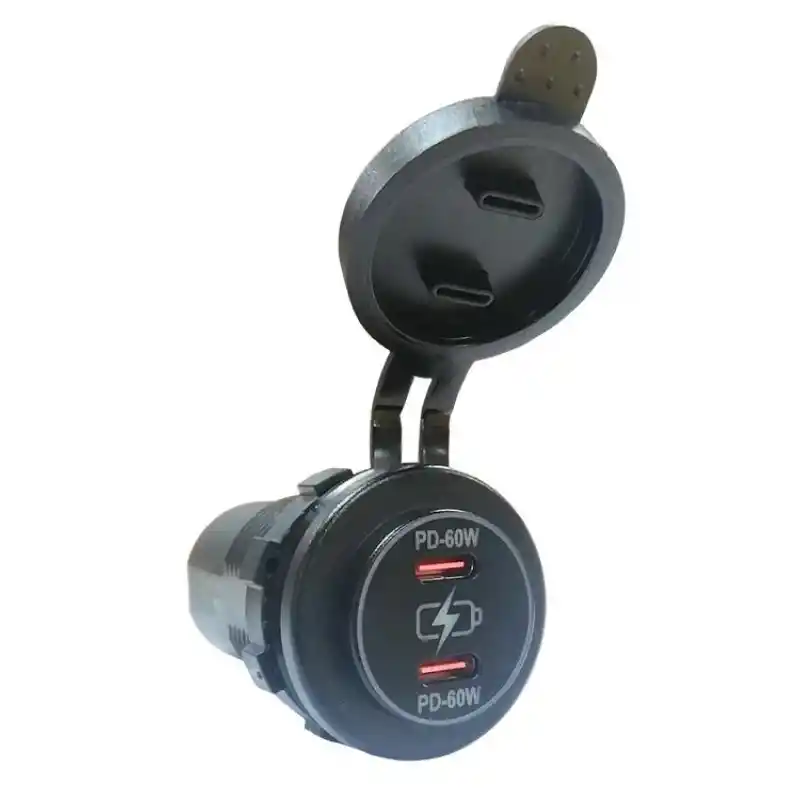 Type-C Soketi 2li 12-24V Şarj Soketi
