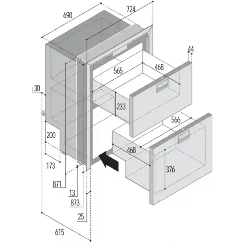 Vitrifrigo Buzdolabı-dw210 OCX2 RFX