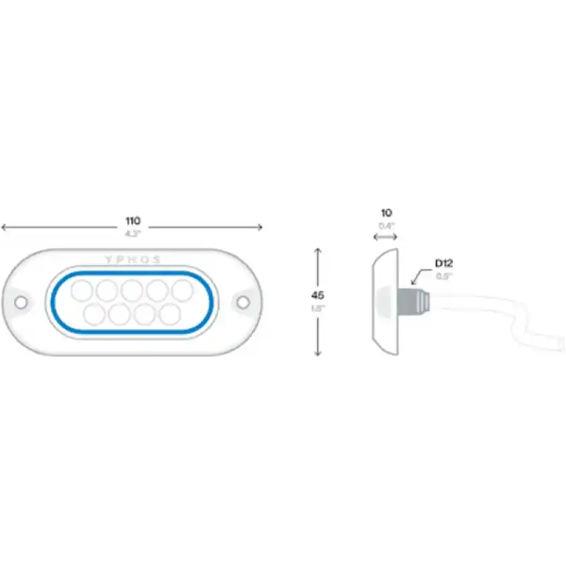YPHOS MODEL 01 SİYAH, SUALTI AYD.BEYAZ.12V-3.220LMN
