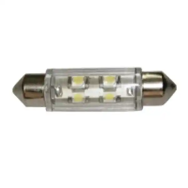 Ampül 12V, Led, T11, Sv8.5-8, Cool Beyaz - 2X4 Leds 360°,11X39mm