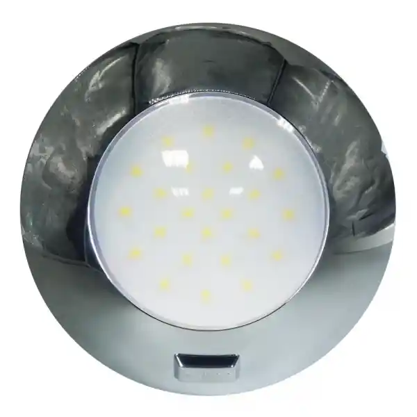 Aqua LedLi Tavan Lambası, Yuvarlak, Krom, Anahtarlı, 4.8W, 12&24V Multivolt Dc