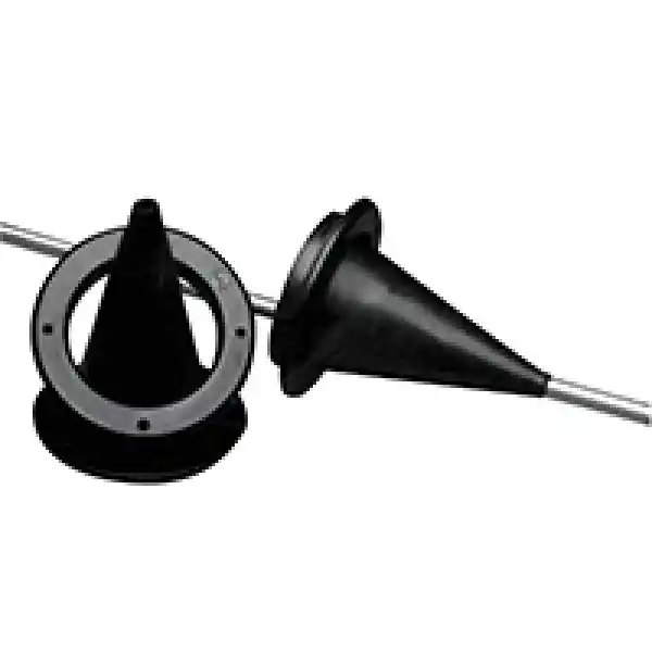 Kablo Körüğü/Plastik Embedded Ring, Ø 89mm, Cut-Out Ø 59mm, Siyah