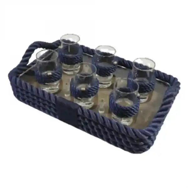 CaptainRA Shot Bardaklı Tepsi Lacivert