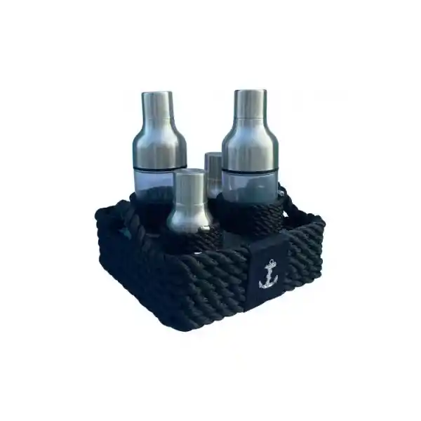 CaptainRA Yağ Sirke Tuz Karabiberlik Siyah