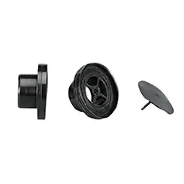 Drain Plug W/Non-Ret. Valve F/Thru-Hull, Ø 25mm,Siyah