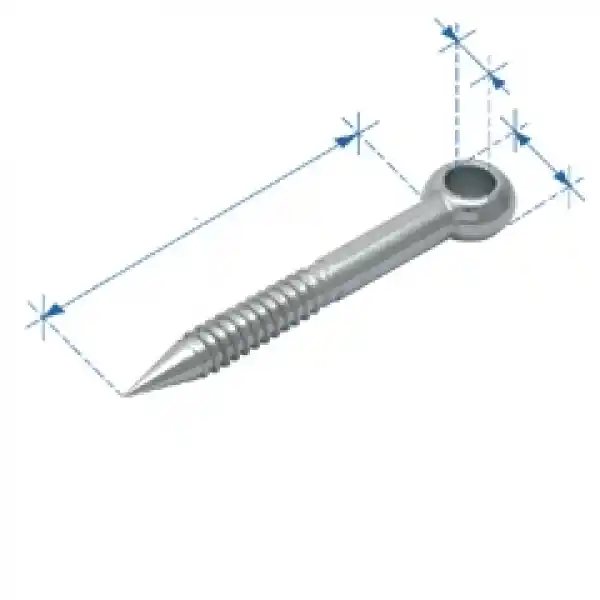 Gözlü Ağaç Vidası, İnox 316, 6X60mm