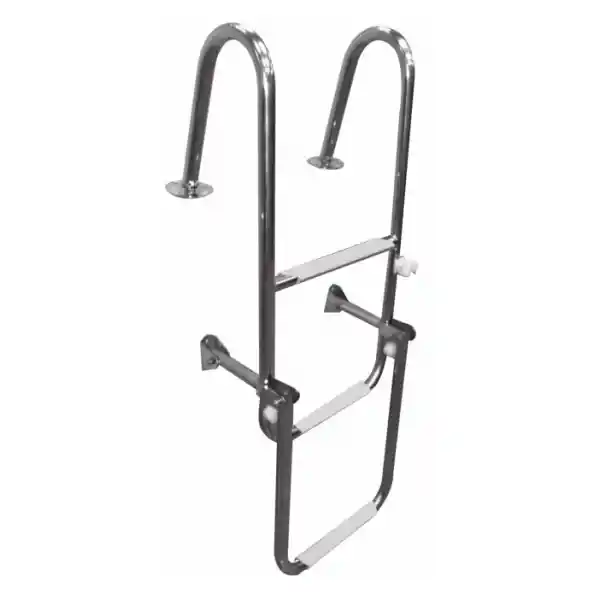 Katlanabilir Krom Tekne Merdiveni 3 Basamaklı 30x80cm