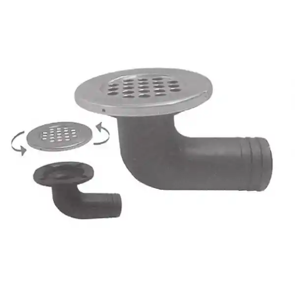 Krom Flanşlı Plastik Yer Süzgeçi 38 mm