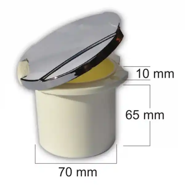 Krome Kapaklı Plastik Duş Yuvası