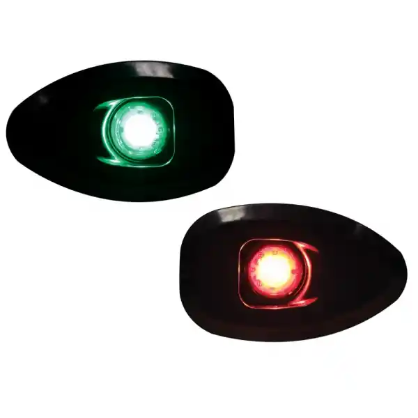 Mıcro Led 12 İskele&Sancak 112.5° Feneri,Yüzey Mon., Set, Siyah Göv.,Deliksiz