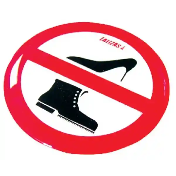 Silikon Etiket 80mm No Shoes