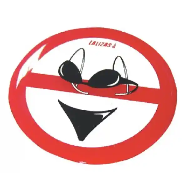 Silikon Etiket 80mm No Swimsuits