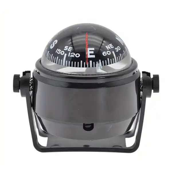 Tekne İçin Marin Küçük Pusula, Ayaklı, Siyah