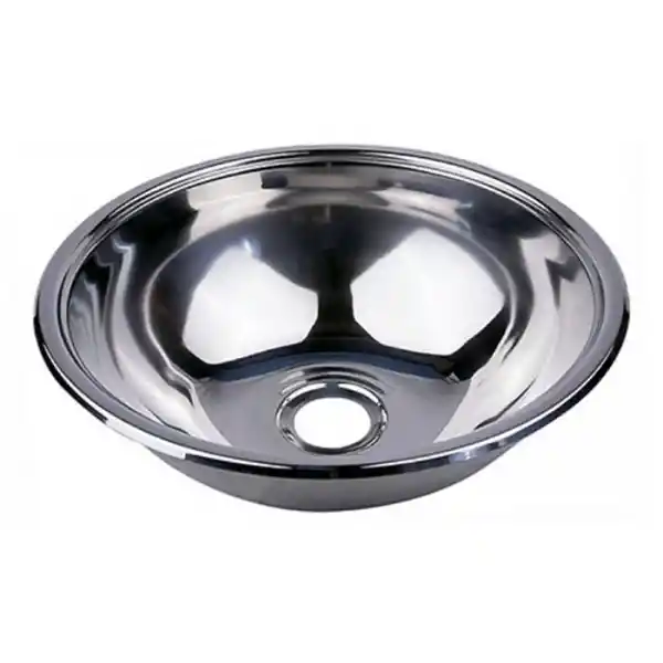 Tekne - Karavan için Krom Evye Lavabo, Ø 26cm, Derinlik: 9cm