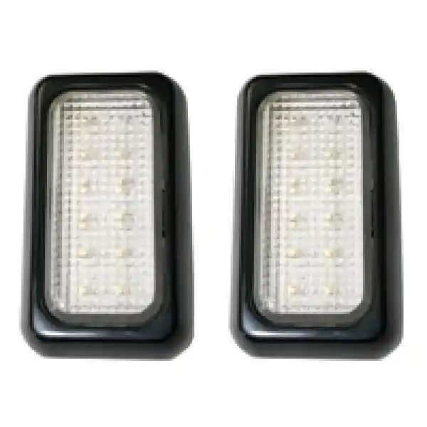 Tepe/Romörk Lambası 12 Leds, 12V&24V, Siyah 2 Ad.Lik Set
