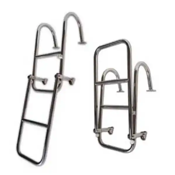 Tutamaklı Katlanır Merdiven, Paslanmaz Çelik, 2+1