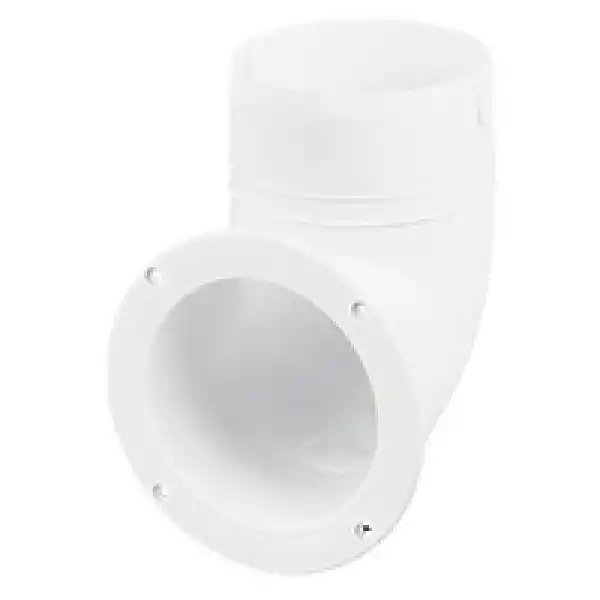 Havalandırma Bağlantısı, Elbow, Ø 102mm, Beyaz