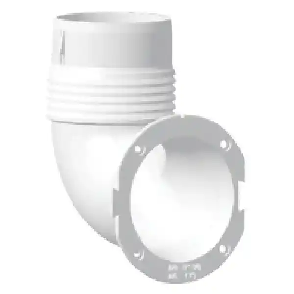 Havalandırma Bağlantısı, Elbow, Ø 76mm, Beyaz