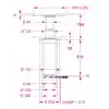 Barka Elektrikli Gömme Masa Ayağı. 12V. 2 Kademe - 764mm