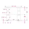 Barka Elektrikli İkili Masa Ayağı. 12V.2 Kademe - 700mm
