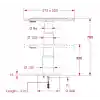 Barka Elektrikli, Kayar Plakalı Masa Ayağı 12V. 2 Kademe - 700mm