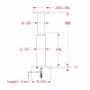 Barka Elektrikli Koltuk Ayağı. 12V.Tek Kademe - 595mm