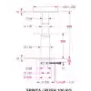 Barka Elektrikli Masa Ayağı, 24V. 2 Kademe - 650mm