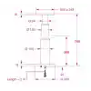Barka Elektrikli Masa Ayağı 24V. 2 Kademe - 700mm