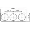 Priz montaj braketleri 59,5X119 gri