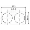 Priz montaj braketleri 59,5X119MM