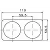 Priz montaj braketleri GRİ 3 LÜ 59,5X178,5MM
