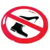 Silikon Etiket 80mm No Shoes