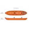 Tekapo 11.8 Çift Kişilik Kano - Kırmızı