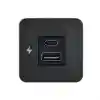 TILE-USB-A/USB-C ŞARJ SOKETİ, SİYAH ÇERÇEVE