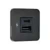 TILE-USB-A/USB-C ŞARJ SOKETİ, SİYAH ÇERÇEVE