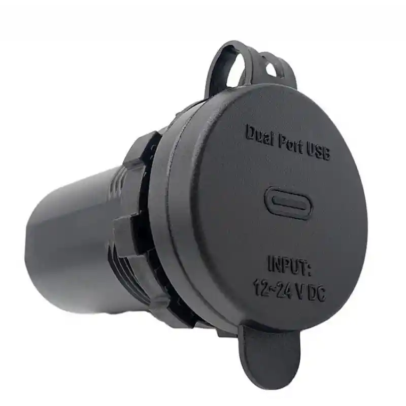 USB + Type-c + Voltmetre 12-24V Şarj Soketi