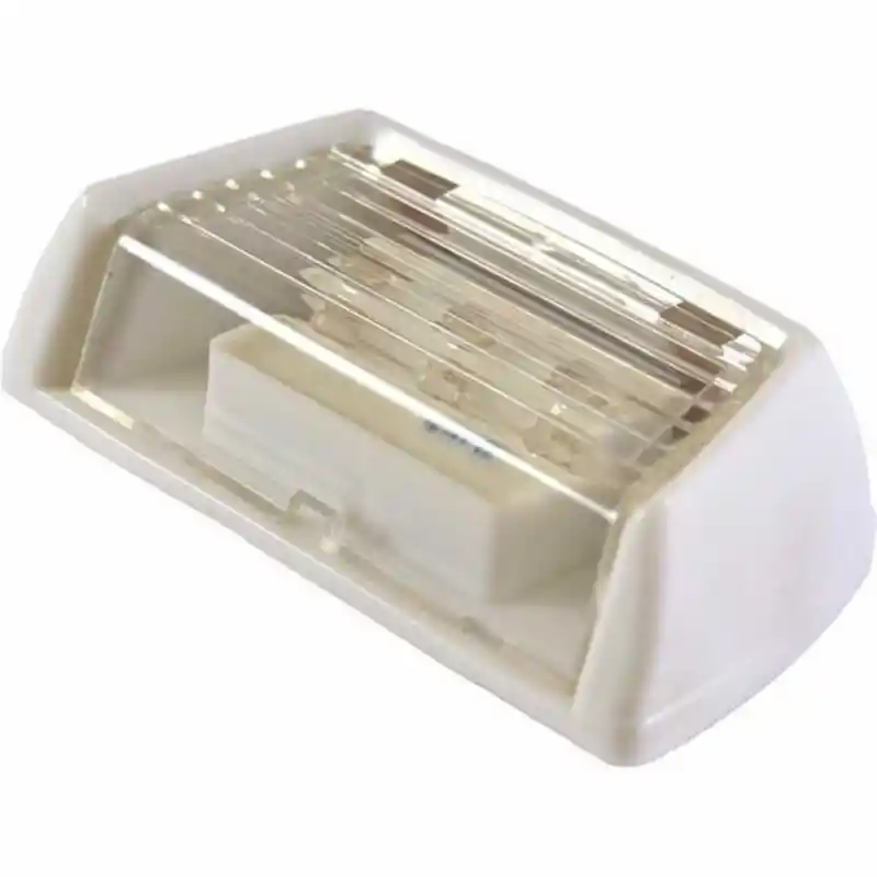 Basamak Lambası, 3 Led, Beyaz Kasa - Mavi